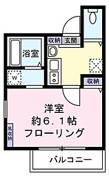 ESPERANZA 2階1Kの間取り