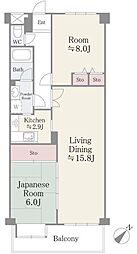 ブランシエスタ飯田橋 1LDKの間取図画像