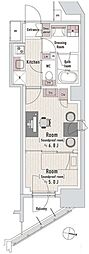 渋谷区本町3丁目マンション 2Kの間取図画像