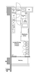 ヴェール・クレール大崎 6階1LDKの間取り
