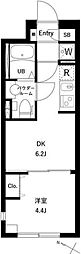 コンポジット千駄木ヒルトップ 1DKの間取図画像