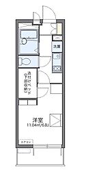 レオパレススカイアーク 1Kの間取図画像