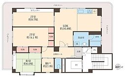 ホライズン東四つ木 4階3SLDKの間取り