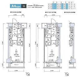 スクエアシティヨコハマツルミ 1Kの間取図画像