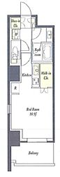 プライムメゾン板橋 ワンルームの間取図画像