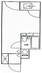 サニークレスト三田 6階ワンルームの間取り