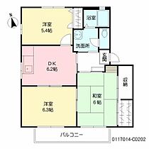 ファンテジー旭ヶ丘　Ｃ棟 C0202 ｜ 佐賀県唐津市旭が丘19-7（賃貸アパート2LDK・2階・54.81㎡） その2