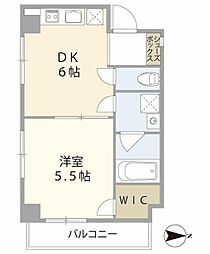 GLANZ 9階1DKの間取り