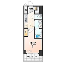 Osaka Metro長堀鶴見緑地線 大正駅 徒歩3分の賃貸マンション 11階1Kの間取り