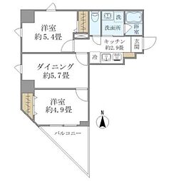 プラッツ両国 2DKの間取図画像