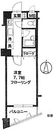 フォレストヴィラ1 1Kの間取図画像