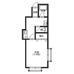 サン・ガーデン駅南 1Kの間取図画像