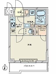 ルーブル川崎鷺沼 1Kの間取図画像