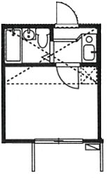 ウィンズ笹塚 1階ワンルームの間取り