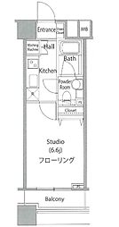 ファーストリアルタワー新宿 1Kの間取図画像
