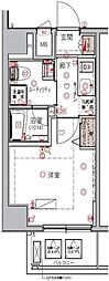 ハーモニーレジデンス大森ウエスト 1Kの間取図画像