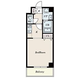 グランデトワール3 1Kの間取図画像