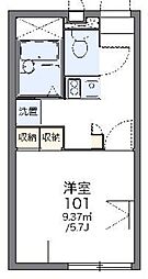 レオパレスインランドシー2 1Kの間取図画像