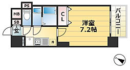フロイデ 4階1Kの間取り