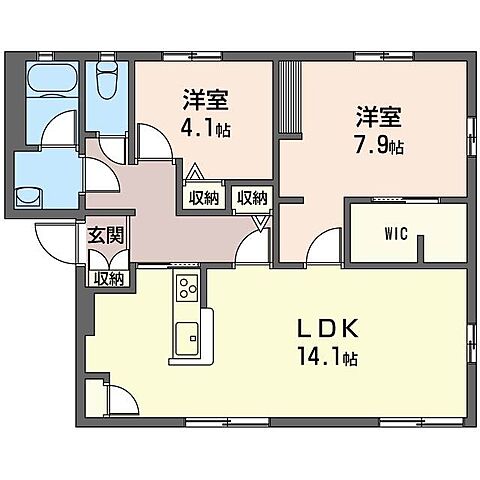 ホームズ でお部屋探し トロピカルハイツｃ 1階 2ldk 賃料6 7万円 58 7 賃貸アパート住宅情報 物件番号 取扱い不動産会社 シャーメゾンショップ 有限会社あっとホーム