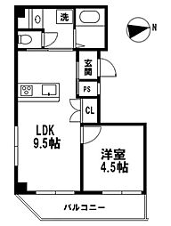 クリエール北綾瀬 1LDKの間取図画像