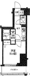 ティモーネ横浜サウス 1Kの間取図画像