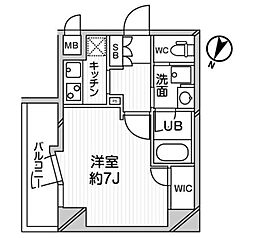 GRANPASEO巣鴨 1Kの間取図画像