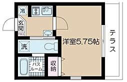 NSGATE二子玉川 1階1Kの間取り