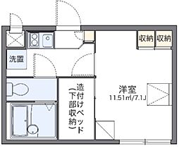 レオパレスグレイス 1Kの間取図画像