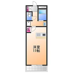 イズミ82 6階ワンルームの間取り