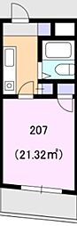 メディア武蔵関 1Kの間取図画像
