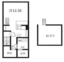 Calico羽田 2階ワンルームの間取り