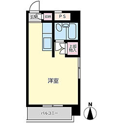 ハイムヤマ ワンルームの間取図画像