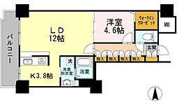 品川シーサイドビュータワー I 29階1LDKの間取り