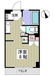 マルヴィエント ワンルームの間取図画像