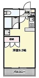 アイビーハウス ワンルームの間取図画像