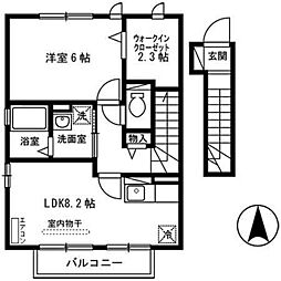 ソレイユデュオ 1LDKの間取図画像