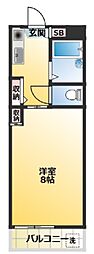 ソフィア薬師 1Kの間取図画像