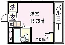 メゾンブロア ワンルームの間取図画像