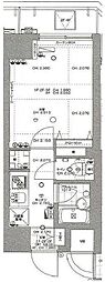 アマヴェル大森 1Kの間取図画像