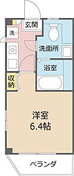 ルミナス 1Kの間取図画像