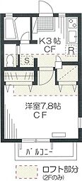 カリーナ成城 1Kの間取図画像
