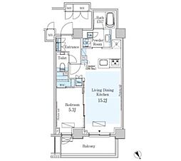 パークアクシスプレミア表参道 1LDKの間取図画像