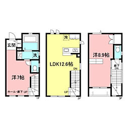 パプリカ 2LDKの間取図画像