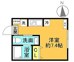 VenusResidence三ッ沢上町 ワンルームの間取図画像