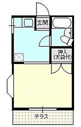 サングリーン1 ワンルームの間取図画像