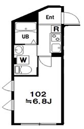 BloomTower西新宿 1Kの間取図画像