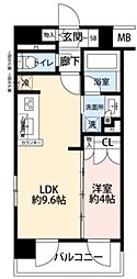 オープンレジデンシア代々木 1LDKの間取図画像