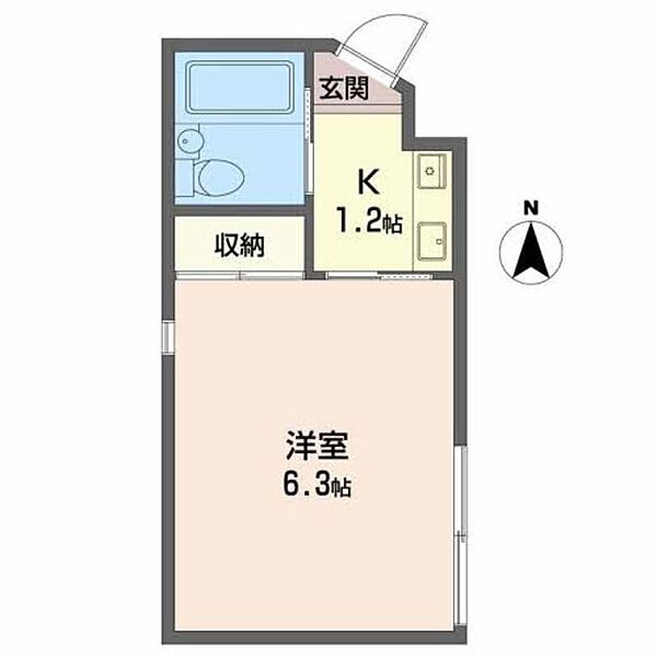 ＫＦ中山手マンション 300C｜兵庫県神戸市中央区中山手通７丁目(賃貸マンション1K・3階・20.00㎡)の写真 その2