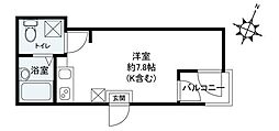 N1-SQUARE 3階ワンルームの間取り